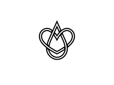 Heart & Tear black design heart icon illustration teardrop vector white