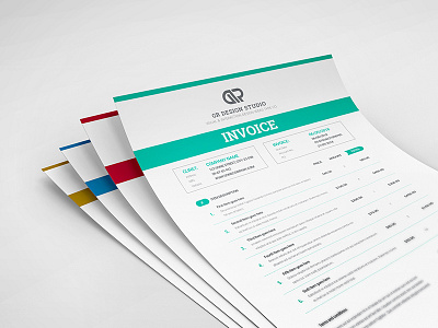 Invoice Template agency business clean company corporate flyer invoice letterhead payment proposal stationary template