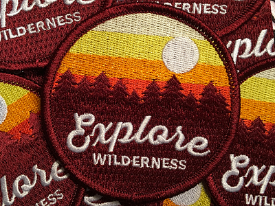 Explore Wilderness v.1 camping forest outdoors patch travel trees vintage wilderness