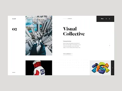 Grand blog editorial fashion homepage minimal ui ux website