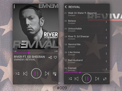Music Player screen 009 app dailyui design designer flat illustrator interface login music ui ux