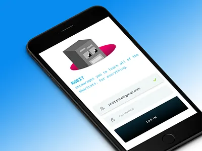 Inspirational Log In Screen illustration inspirational log in mobile robit shortcuts