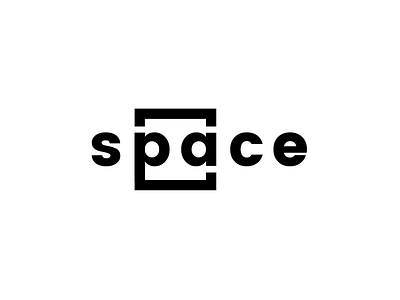 Space Logo black and white branding identity logo minimal typography wordmark