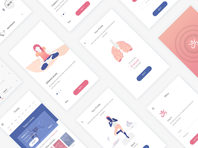 Yoga App app asana illustration ui ux yoga