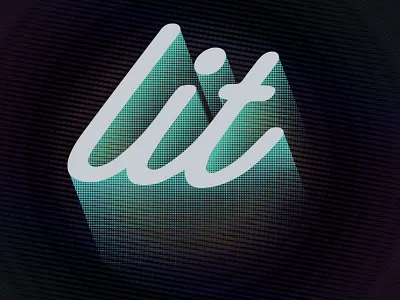 Lit the Grid color deep gradient grid light lit type typography