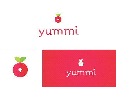 Yummi Logo branding candy food fresh fruit healthy identity letters logo sweet type typography