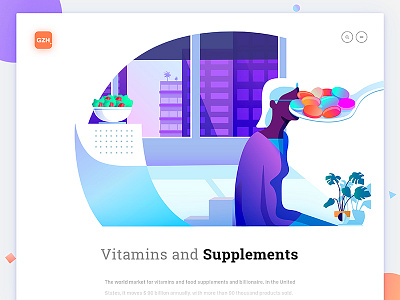 Vitamins and Supplements animation brand cryptocurrency design editorial illustration interface minimalism typography ui ux web