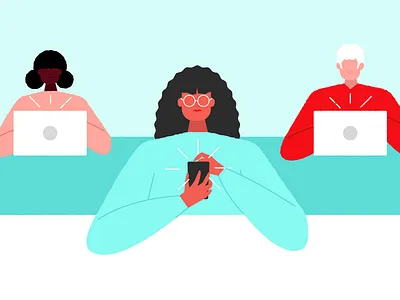 Canada Learning Code Characters canada characters coding illustration technology