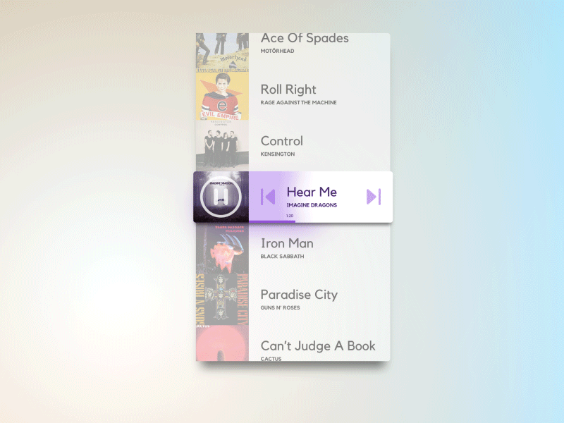 DailyUI 009: Music Player dailyui music player playlist