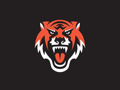 Tiger animal cat logo mascot sports tiger