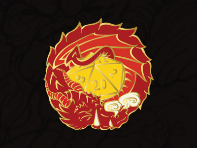 Tiny Treasure - Enamel Pin Design dnd dragon enamel gaming pathfinder pin rpg