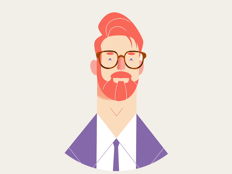 Joel Robertson - Email animated signature 2d animated animation avatar character gif loop profile signature smile