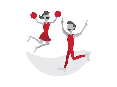 Cheerleaders cheer cheerleader flat illustration vector