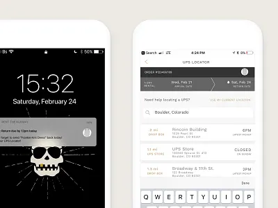 Product Experience Suggestion for RTR app design concept feature interface design medium product design product experience rent the runway spec work ui ups ux