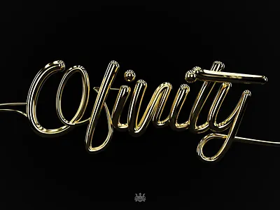 Ofinity 3d logo ofinity poster render