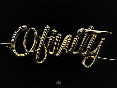 Ofinity 3d logo ofinity poster render