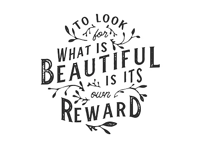 Look For What Is Beautiful beautiful black and white design designer font graphic design hand letter handmade lettering minimal typography