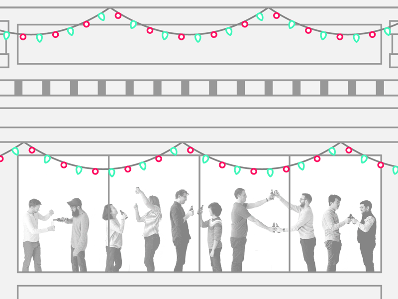 Holiday Drinking GIF animated blink blinking christmas drinking gif grey holiday lights people xmas