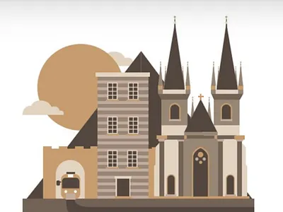 Czech Republic article city czech illustration magazine mountain