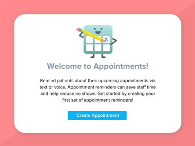 Empty State: Appointments empty state ftux illustration onboarding product design ui ui design ux ux design welcome