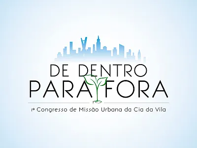 De Dentro Para Fora Logo blue green logo religious skyline são paulo