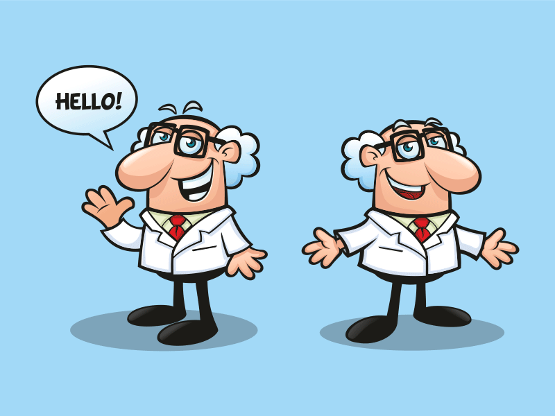 Professor cartoon character character design professor scientist