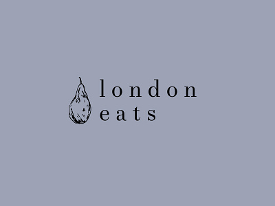 Foodie Logo blog blogger branding eat food foodie illustrated illustration logo pear