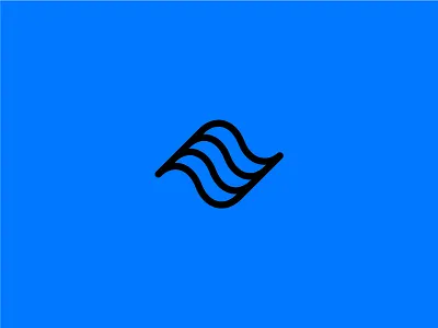 Wavy Logo fitness icon logo mark minimal modern movement wave