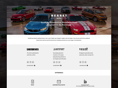 HEARST autos marketing site minimal webpage website