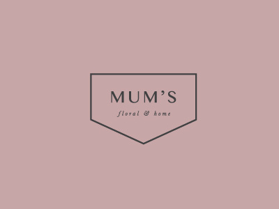 Mum's Floral and Home branding floral logo flower flowers hellebore mums watercolor