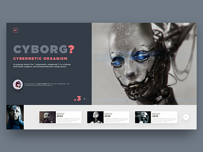 Cyborg interface ui ux web website