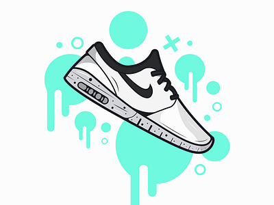 New shoes black design dribbble green illustration neon new nike shoe white