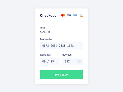 Daily UI #2 - Card Checkout dailyui