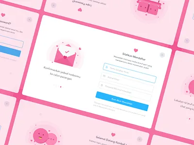Form dashboard debut design dribbble form illustration in love sign up