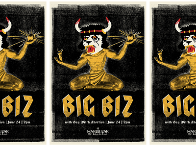 Big Business Poster big biz big business gig poster marble bar