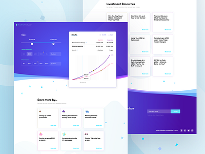 Investment Calculator app desktop mobile ui ux web