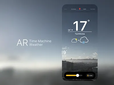 AR Time Machine Weather ar interface ios iphone time machine ui ux weather