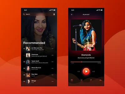 Music Player music player red ui