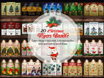 20 Christmas Flyer Bundle 20 christmas flyer bundle agency blue business business corporate agency flyer business flyer clean company