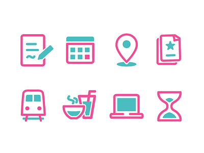 Workshop Icons branding event feminine icon set icons minimal tech women in tech workshop