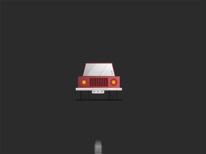 One Way animation car gif