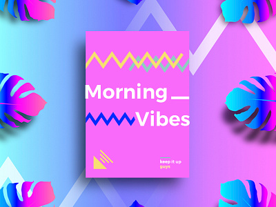 Morning vibes | Poster collection | app color design morning poster tropical ui ux vibes web