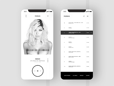 Fergie animation app design desktop layout mobile music ui ux web