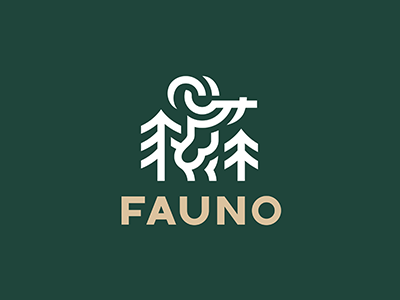 Fauno faun fauno forest logo pan