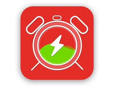 Battery Charge Alarm Logo Concept alarm charging clock logodesign