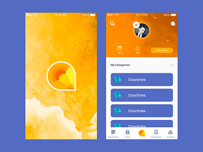 Core English app design flat desing photoshop ui design ux design