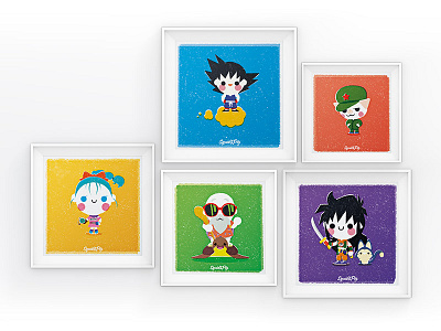 DRAGON BALL Tribute | FRAMES app brush cute dragonball editorial fanart kawaii print stamp vector