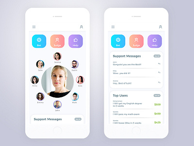 Community app community gradients ios mobile social support ui ux