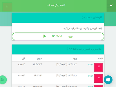 Timenix dashboard alert app clean dashboard farsi green iran persian spa timenix uxui web app