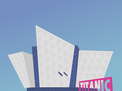 Titanic Building Illustration belfast illustration titanic